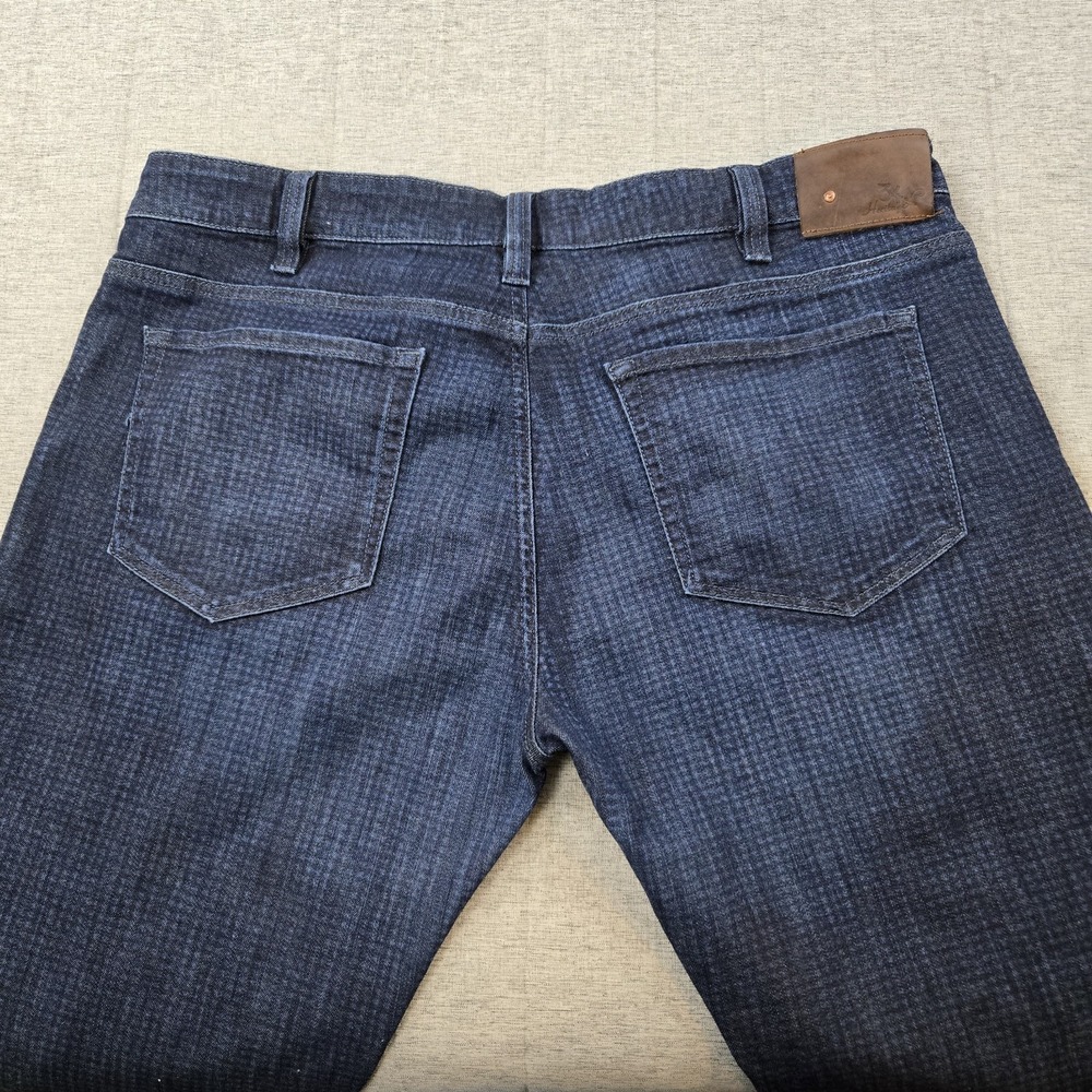 34 Heritage Men's Courage Jeans Unique Blue Plaid Pattern Mid‎ Rise Straight 40